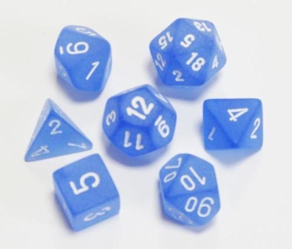 FROSTED BLUE WHITE 7 DIE SET